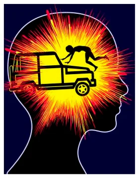 Post-traumatic Stress Reaction Illustrazione stock