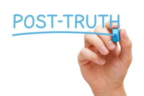 Post-Truth Blue Marker Foto stock