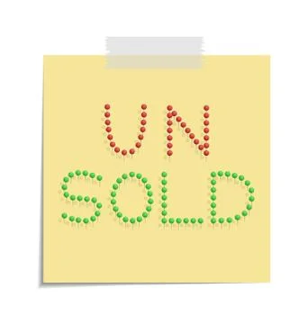 Post unsold Ilustração Stock