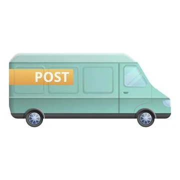 Post van icon, cartoon style Stock-Illustration