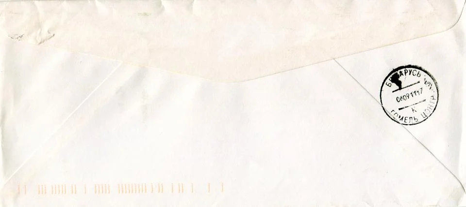 The postage envelope. 스톡 사진