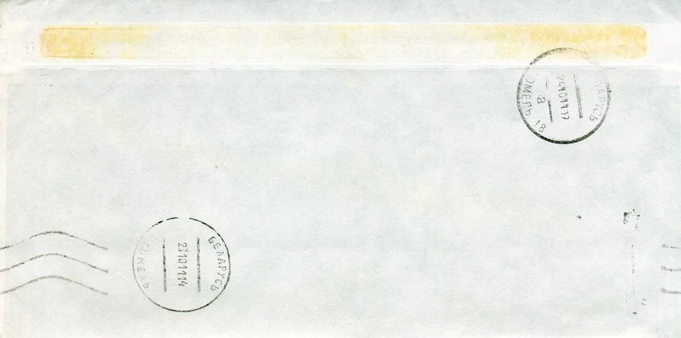 The postage envelope. 스톡 사진