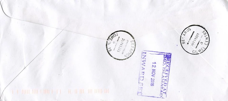 The postage envelope. Foto stock