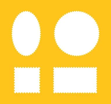 Postage stamp frames collection. Empty borders, backdrops for postcards, letters Stock Illustration