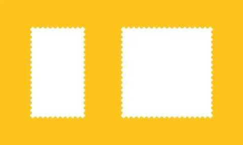 Postage stamp frames. Empty borders, backdrops for postcards, letters. Stock Illustration