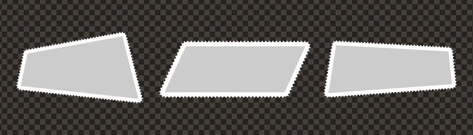 Postage stamp frames with perforated edges Stock Illustration