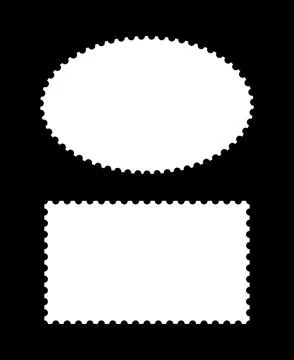 Postage stamp frames set. Empty minimalist borders, backdrops for postcards 스톡 일러스트