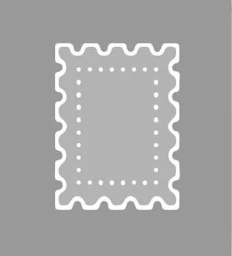 Postage stamp icon isolated on background Illustrazione stock