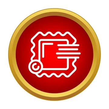 Postage stamp icon symbolizing mail and correspondence Stock Illustration