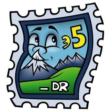 Postage Stamp Stock Illustration