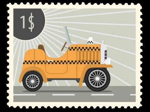 Postage stamp Illustrazione stock