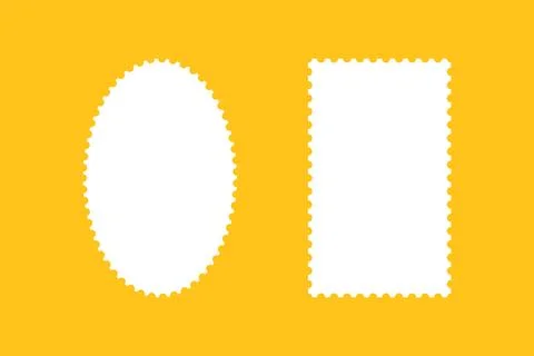 Postage stamp mockup frames. Borders, backdrops for postcards, letters. Stock Illustration