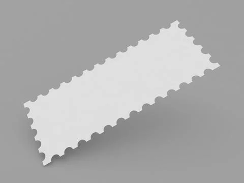 Postage stamp mockup on a grey background. Stock Illustration