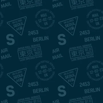 Postage stamp pattern Stock Illustration