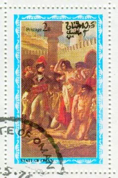 The Postage stamp. Stock Photos