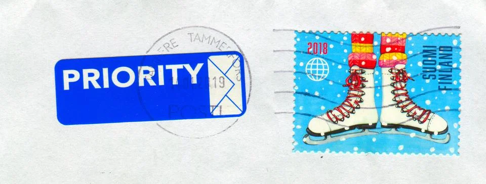 The Postage stamp. Stock Photos