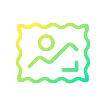 Postage stamp pixel perfect gradient linear ui icon Ilustração Stock