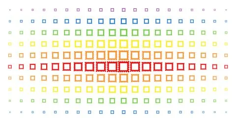 Postage Stamp Spectral Halftone Grid 스톡 일러스트