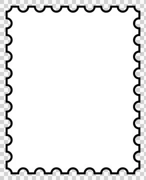 Postage stamp style frame background Stock Illustration