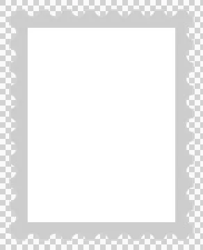 Postage stamp style frame, white background Stock Illustration