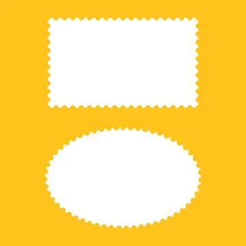 Postage stamp template frames set. Borders, backdrops for postcards, letters. Stockillustratie