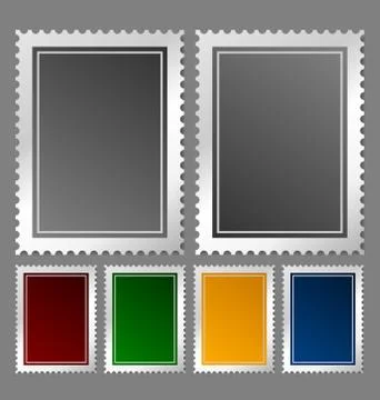 Postage stamp template Stock Illustration