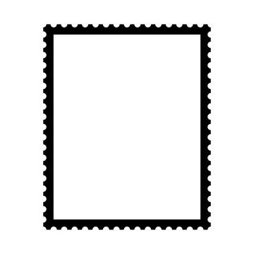Postage stamp template Stock Illustration