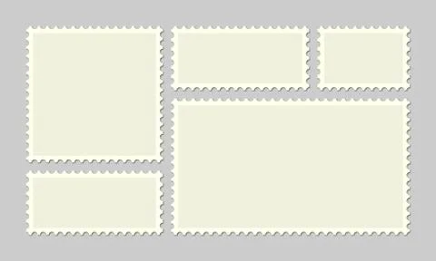 Postage stamp vector post or postcards Stock Illustration