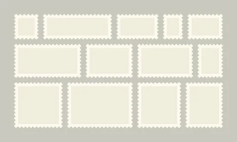 Postage stamp vector post or postcards Illustrazione stock