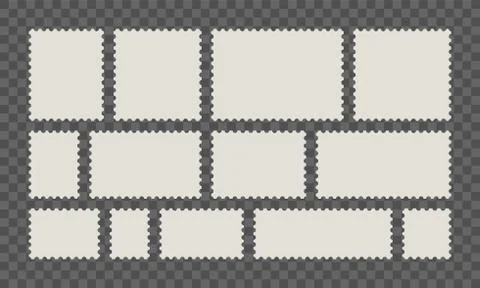 Postage stamp vector post or postcards Illustrazione stock