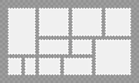 Postage stamp vector post or postcards Illustrazione stock