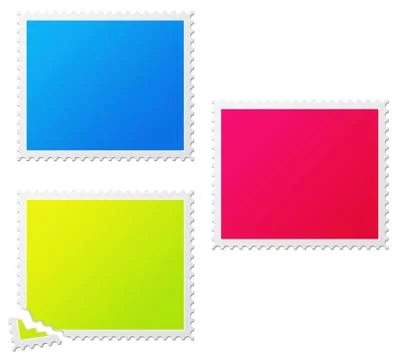 The postage stamps Stock Illustration