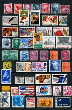 Postage stamps Foto stock
