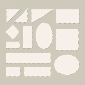 Postage stamps, template Stock Illustration