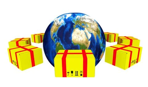 Postage worldwide Illustrazione stock