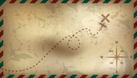 Postal background. illustration Stock Illustration