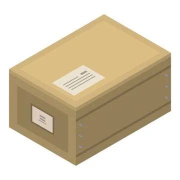 Postal box icon, isometric style Stockillustratie