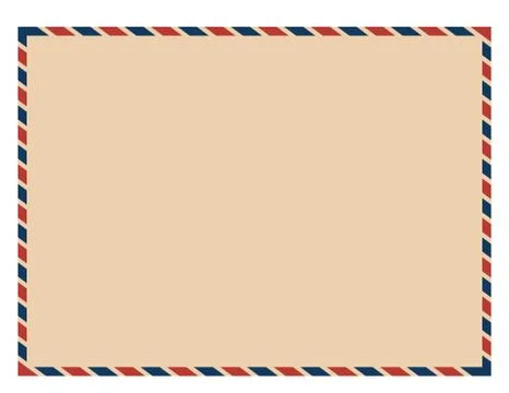 Postal card isolated on white background. Vector illustration. Stock Illustration