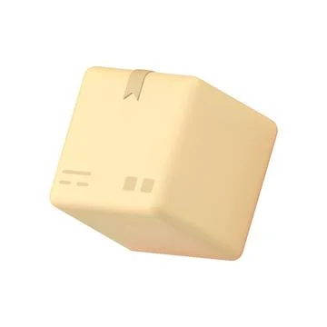 Postal cardboard box squared parcel mail delivery courier shipping transpor.. Illustrazione stock