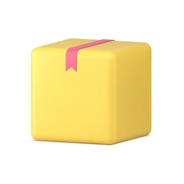 Postal cargo transportation container box parcel logistic delivery distribu.. Illustrazione stock