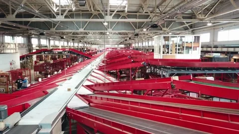 Postal Conveyor System Stock Footage 146609138