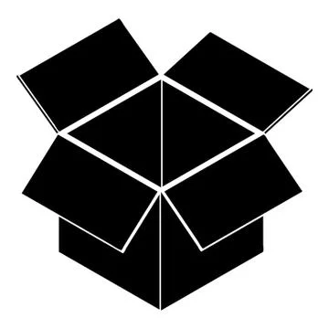 Postal delivery box icon, simple style Stock Illustration