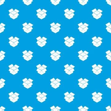 Postal delivery box pattern vector seamless blue Stock Illustration