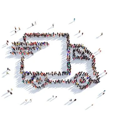 Postal delivery car 3D rendering Stock Illustration