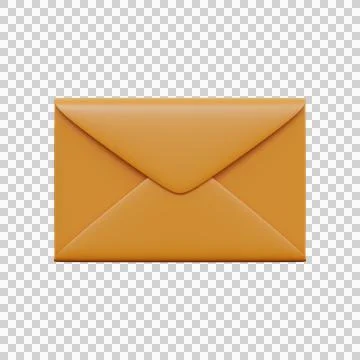 Postal envelope  3d render Illustrazione stock