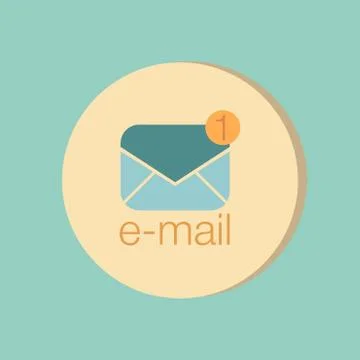 Postal envelope. e-mail symbol . icon envelope. Stock Illustration