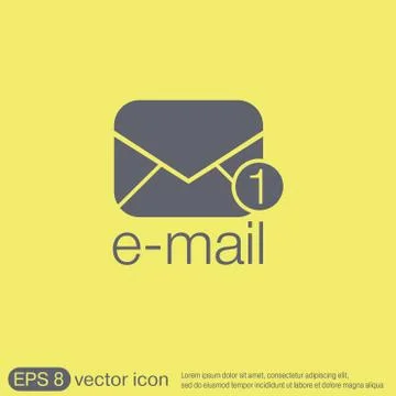 Postal envelope. e-mail symbol . icon envelope. Illustrazione stock