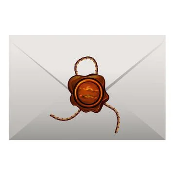 Postal envelope icon cartoon vector. Letter job Illustration