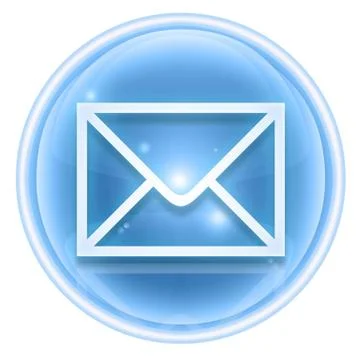 Postal envelope icon ice, isolated on white background Stockillustratie