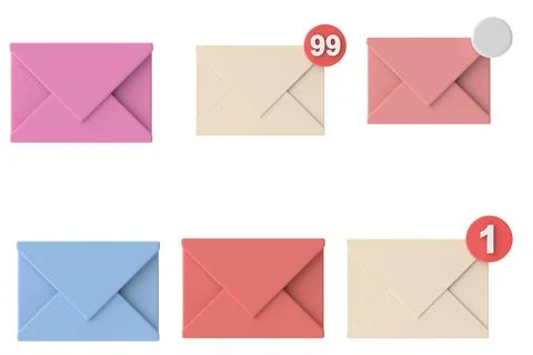 Postal envelope pattern 3d illustration Illustrazione stock